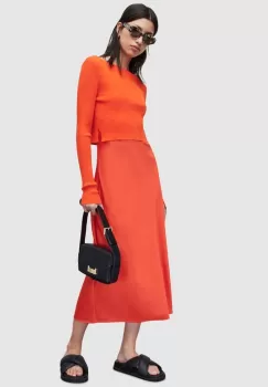 AllSaints rochie si pulover maxi, drept imagine