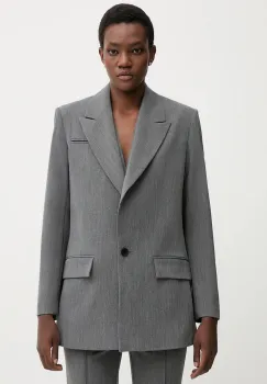 AllSaints sacou ASTRA culoarea gri, un singur rand de nasturi, uni, W038QD imagine