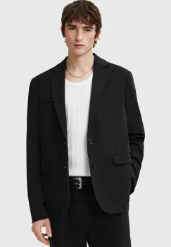 AllSaints sacou BAY barbati, culoarea negru, M017QC imagine