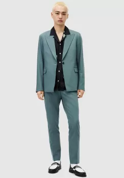 AllSaints sacou din lana MOAD BLAZER culoarea turcoaz, MJ553Z imagine