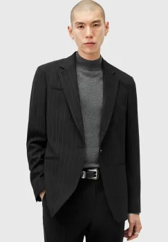 AllSaints sacou HEDDON barbati, culoarea negru, M041QB imagine