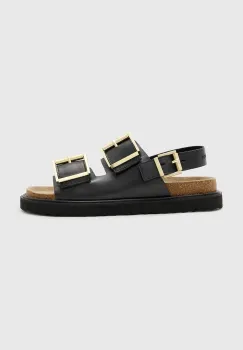 AllSaints sandale de piele Isla Sandal culoarea negru, W043FC imagine