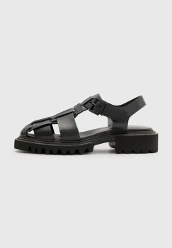 AllSaints sandale de piele Tess Sandal femei, culoarea negru, W041FC imagine