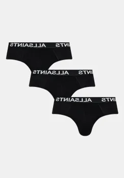 AllSaints slip 3-pack culoarea negru, ASM493441 imagine