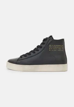 AllSaints tenisi de piele Tana High Top culoarea negru, W110FB imagine