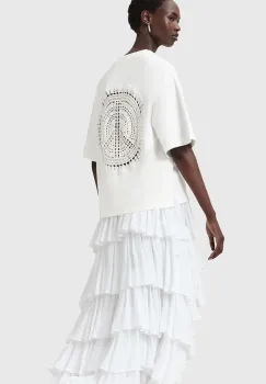 AllSaints tricou din bumbac AMELIE culoarea bej, W224JC imagine