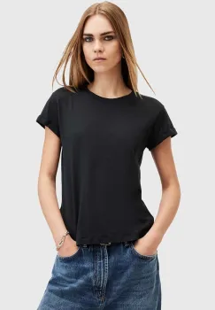 AllSaints tricou din bumbac ANNA TEE femei, culoarea negru, W238JB imagine