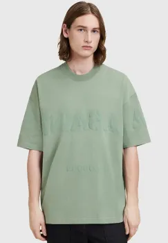 AllSaints tricou din bumbac BIGGY culoarea alb, cu imprimeu, M088PB imagine