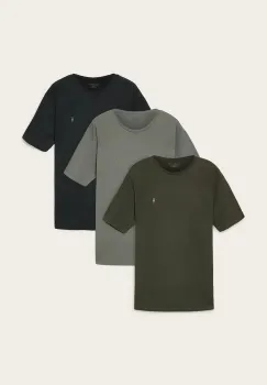 AllSaints tricou din bumbac BRACE 3-pack uni, M031JB imagine