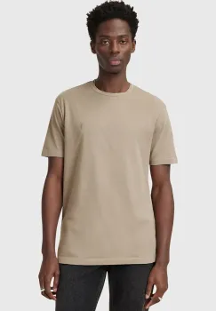 AllSaints tricou din bumbac BRACE barbati, culoarea bej, neted, M030JB imagine