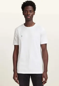 AllSaints tricou din bumbac BRACE culoarea gri, uni, M030JB imagine