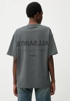 AllSaints tricou din bumbac culoarea gri, W202JC imagine