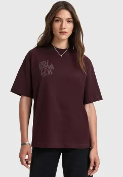 AllSaints tricou din bumbac culoarea maro, W181JD imagine