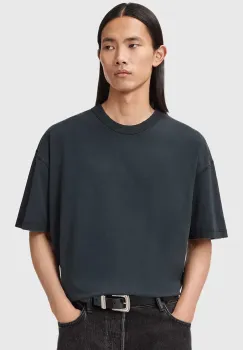 AllSaints tricou din bumbac culoarea negru, uni, M011JD imagine