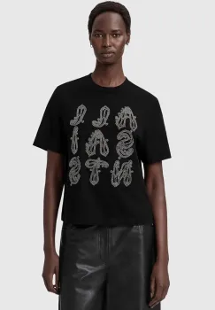 AllSaints tricou din bumbac culoarea negru, W148JD imagine