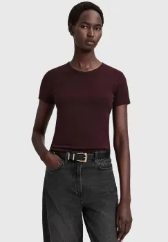 AllSaints tricou din bumbac culoarea rosu, W285JC imagine