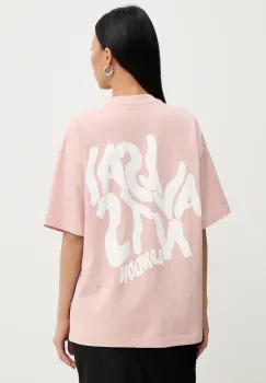 AllSaints tricou din bumbac culoarea roz, W181JD imagine