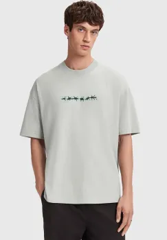 AllSaints tricou din bumbac culoarea verde, cu imprimeu, M038PD imagine