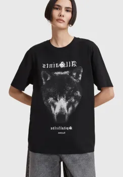 AllSaints tricou din bumbac DAWN femei, culoarea negru, W016JC imagine