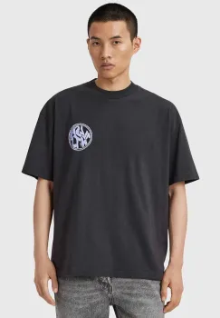 AllSaints tricou din bumbac DISTORTION culoarea gri, cu imprimeu, M041PC imagine