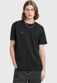 AllSaints tricou din bumbac ELLIS culoarea negru, uni, M018JC imagine