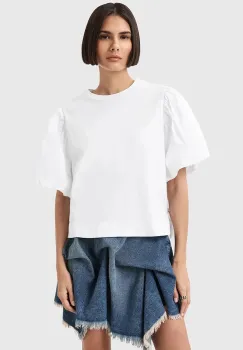 AllSaints tricou din bumbac JESS culoarea alb, W031JD imagine