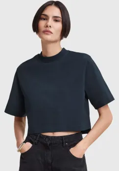 AllSaints tricou din bumbac LOTTIE TEE femei, culoarea albastru marin, W132JA imagine