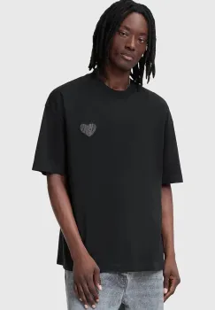 AllSaints tricou din bumbac LOVER culoarea negru, cu imprimeu, M041JC imagine