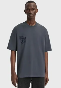 AllSaints tricou din bumbac ORLANDO culoarea verde, cu imprimeu, M066PC imagine