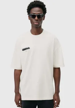 AllSaints tricou din bumbac REDACT SS CREW barbati, culoarea alb, cu imprimeu, M002PC imagine