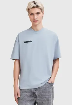 AllSaints tricou din bumbac REDACT SS CREW culoarea negru, cu imprimeu, M002PC imagine