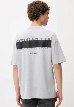 AllSaints tricou din bumbac REDACT SS CREW culoarea negru, cu imprimeu, M002PC imagine