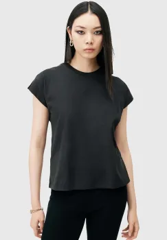 AllSaints tricou din bumbac RUE TEE femei, culoarea negru, W185JB imagine