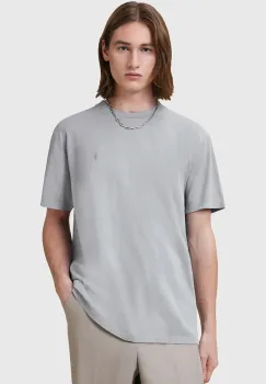 AllSaints tricou din bumbac SAKA culoarea gri, uni, M016JC imagine
