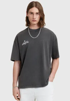 AllSaints tricou din bumbac SOLEIL culoarea negru, cu imprimeu, M051PC imagine