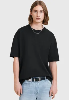 AllSaints tricou din bumbac SONNY culoarea negru, uni, M007JC imagine