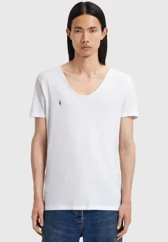 AllSaints tricou din bumbac TONIC culoarea alb, uni, M052JB imagine