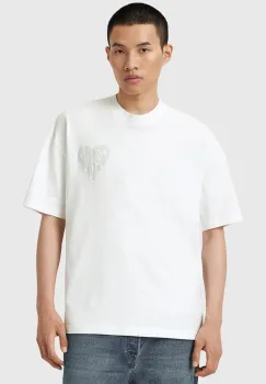 AllSaints tricou din bumbac TRIP culoarea alb, cu imprimeu, M010PD imagine