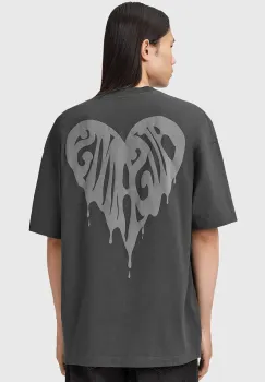 AllSaints tricou din bumbac TRIP culoarea gri, cu imprimeu, M010PD imagine