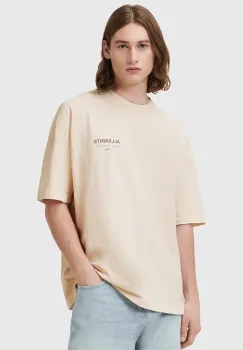 AllSaints tricou din bumbac UNDERGROUND culoarea negru, cu imprimeu, M071PB imagine