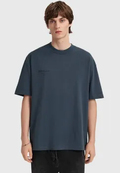 AllSaints tricou din bumbac UNDERGROUND culoarea negru, uni, M071PB imagine