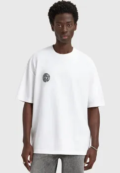 AllSaints tricou din bumbac WAVED culoarea alb, uni, M016JD imagine