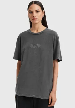 AllSaints tricou din bumbac WINGS culoarea gri, W076JD imagine