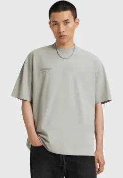 AllSaints tricou din bumbac XANDER culoarea gri, uni, M030JC imagine