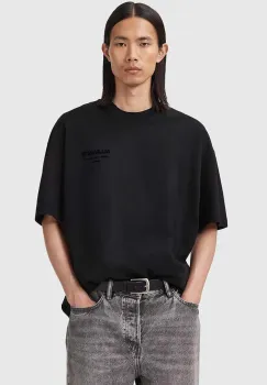 AllSaints tricou din bumbac XANDER culoarea verde, cu imprimeu, M030JC imagine