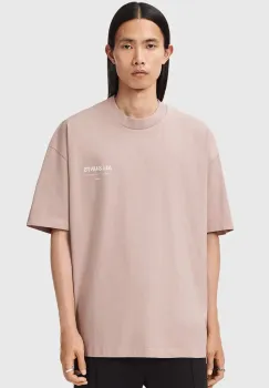 AllSaints tricou din bumbac XANDER culoarea verde, cu imprimeu, M030JC imagine