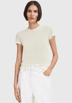 AllSaints tricou JUNE culoarea bej, W182JC imagine
