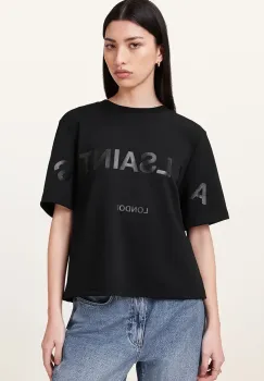 AllSaints tricou LINI BIGGY femei, culoarea negru, W210JA imagine