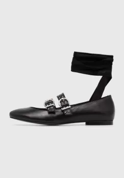 Alohas balerini de piele Thekla culoarea negru, S100507-01 imagine
