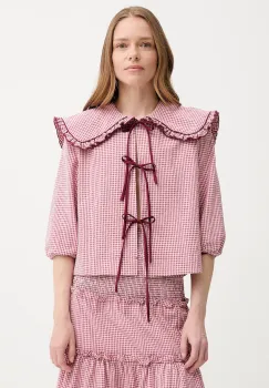 Alohas camasa din bumbac Airi culoarea roz, cu guler clasic, relaxed, R100943 imagine